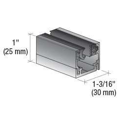 CRL Fallbrook Matte Black 3m Fixed Frame Profile for Floor, Wall and Ceiling