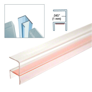 CRL Clear Copolymer Strip for 90º Glass-to-Glass Joints - 1/2" (12mm) Tempered Glass