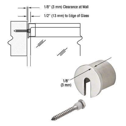 CRL 316 Polished Stainless Steel Stabilizing End Cap for 1-1/2" GRRF15 Series Roll Form Cap Railing