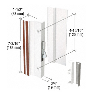 CRL White Standard Profile Hook-Style Surface Mount Handle 4-15/16" Screw Holes