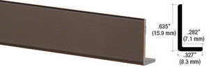 CRL Bronze Electro-Static Paint Aluminum 5/8" L-Bar Extrusion