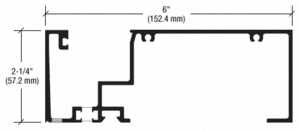 CRL-U.S. Aluminum Sill 2-1/4" x 6", Thermally Improved, Dark Bronze Anodic- 24'-2"