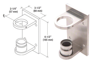 CRL 316 Brushed Stainless CRS Fascia Mount Bracket