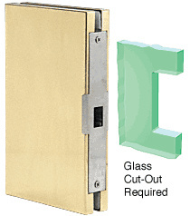 CRL Polished Brass 6" x 10" Center Lock Glass Keeper