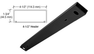 CRL Matte Black 4-1/2" x 82.5" Double Door Header