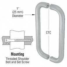 CRL 10" Clear Anodized Straight Back-to-Back Pull Handles