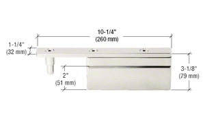 CRL Polished Stainless Glass-to-Glass Gate Pivot Patch