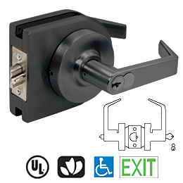 CRL Matte Black Grade 2 Lever Lock Housing - 7-PIN SFIC Entrance