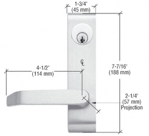 CRL Aluminum Jackson® Locking Flat Lever Outside Trim