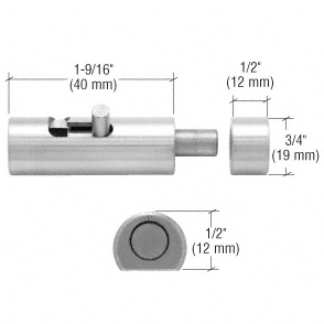 CRL Brushed Stainless UV Bond 19 mm Diameter Bolt Lock for Double Doors