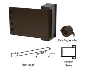 CRL Bronze Universal Push-Pull Paddle Handle - Push to Left