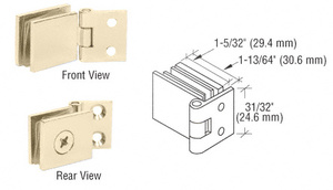 CRL Brass Single Wall-to-Glass Hinges