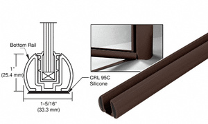 CRL Matte Bronze 241" Bottom Rail Only for the Aluminum Windscreen System
