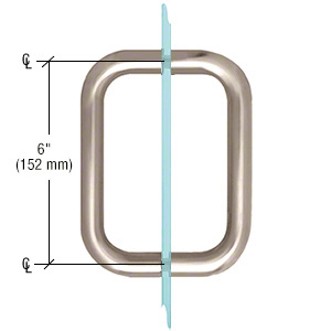 CRL Satin Nickel 6" BM Series Back-to-Back Handle Without Metal Washers