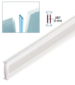 CRL Clear Copolymer Strip for 180 Degree Glass-to-Glass Joints - 3/4" Tempered Glass
