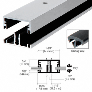 CRL Clear Anodized Shallow Division Bar with Vinyl