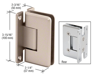 CRL Satin Nickel Cologne 037 Series Wall Mount 'H' Back Plate Hinge