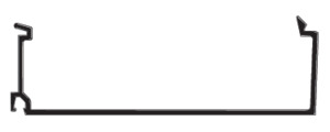 CRL-U.S. Aluminum Clear Anodized Inside 1" Glass Stop for OS Window Wall Systems - 24'-2"