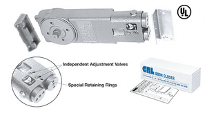 CRL Light Duty 105º Hold Open Overhead Concealed Closer Body Only