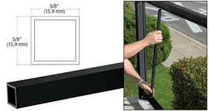 CRL Matte Black 100 Series 48" Picket