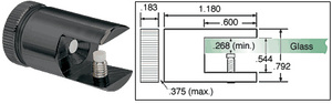 CRL Black Shelf Connector