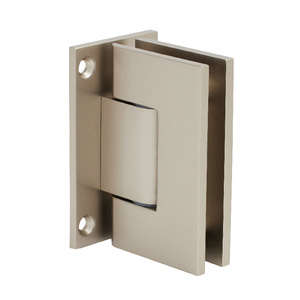 CRL Satin Nickel Geneva 337 Series Adjustable Wall Mount Full Back Plate Hinge