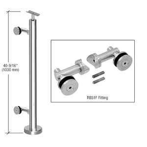 CRL Polished Stainless P7 Series Railing End Post Kit With RB51F Fittings