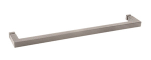CRL Brushed Nickel "SQ" Series 18" Square Tubing Mitered Corner Single-Sided Towel Bar