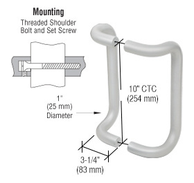 CRL 10 Clear Anodized Offset Pull Handles Back-to-Back