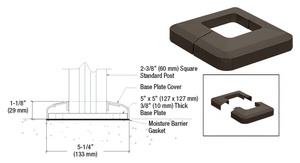 CRL Matte Bronze Base Plate Cover