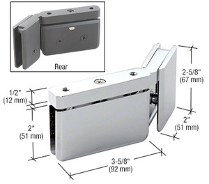 CRL Polished Chrome RH 135 Degree Prima Hinge with U-Clamp