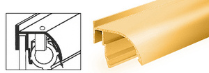 CRL Brite Gold Anodized Custom Length Reflector Assembly for Wood End Showcases