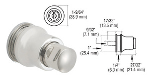 CRL Satin Chrome Push Button Lock for Cabinet Glass Door