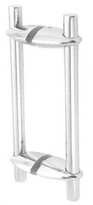 CRL Polished Stainless 16" Variant Series Adjustable Pull Handle with VP2 Mounting Post