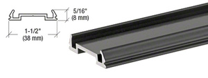 CRL Matte Black Standard Bottom Rail Filler 241" Long