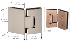 CRL Satin Nickel Vienna 045 Series 135 Degree Glass-to-Glass Hinge