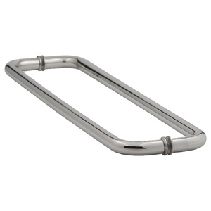 Polished Stainless Steel 20" Back to Back Tubular Towel Bars with Washers