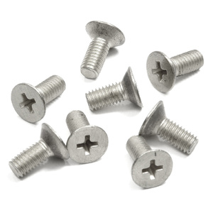 CRL Satin Chrome 5 x 12 mm Cover Plate Flat Head Phillips Screws