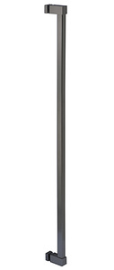 CRL Matte Black Single Sided Cut To Size Glass Mounted Square Ladder Style Pull Handle with Square Mounting Posts