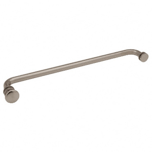 CRL Brushed Nickel 18 Towel Bar with Traditional Knob CRL
