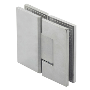 Satin Chrome 180° Glass-to-Glass Adjustable Maxum Series Hinge
