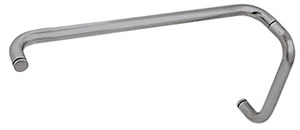 CRL Brushed Nickel 8" Pull Handle and 18" Towel Bar BM Series Combination Without Metal Washers