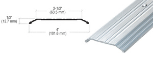 CRL Aluminum 4" x 1/2" Saddle Threshold - 73" Long