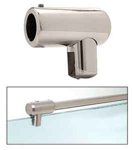 CRL Polished Nickel Support Bar U-Bracket for 3/8" and 1/2" Glass