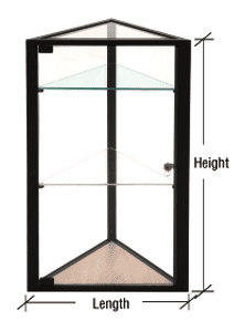 CRL Brite Black Model D7060 Custom Triangle Showcase Frame