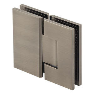 Brushed Pewter 180° Glass to Glass Maxum Series Hinge