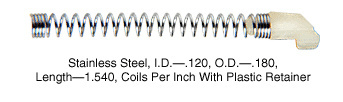CRL 1.54" Long Slide Bolt Spring with Plastic Retainer - 20/Pk