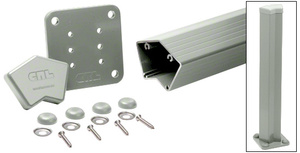 CRL Agate Gray 100 Series 36" 135º Surface Mount Post Kit