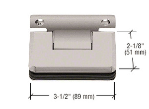 CRL Brushed Nickel Pinnacle 3 - Point Movable Beveled Style Transom Clamp