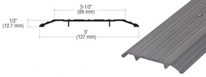 CRL Dark Bronze 5" x 1/2" Saddle Threshold - 185" in Length